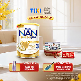 Sữa bột Nestlé NAN SUPREMEPRO 3 800g nhập khẩu Đức đạm Gentle Optipro ngừa mẫn cảm Tặng Đồ Chơi Bàn Kèm Chữ Cái (Dành cho trẻ từ 2 - 6 tuổi)