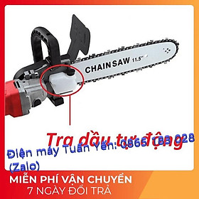 Lưỡi cưa xích Gắn Máy Mài,Máy Cắt Cầm Tay -- tra nhớt tự động- chẳn bảo vệ bằng sắt