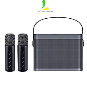 Mua Loa Bluetooth Karaoke YS219 (YS-219) - Loa di động chất liệu nhựa cứng tặng kèm bộ đôi micro không dây nhẹ hơi có chức năng thay đổi giọng nói