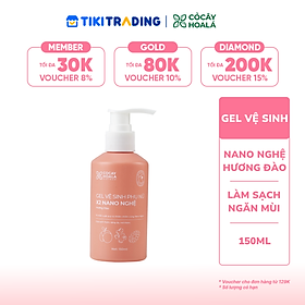 Cocayhoala Gel vệ sinh x2 nano nghệ hương đào 150ml