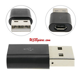 Đầu jack chuyển đổi cổng Micro USB cái sang đầu USB đực - USB to Micro USB 5Pin female jack