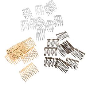 30 Pieces Vintage Blank Metal Hair Comb Clip for Bridal Hair Accessories DIY