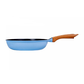 Mua Chảo đúc ceramic màu xanh (dùng được tất cả các bếp  kể cả bếp từ) - Cạn - 28cm