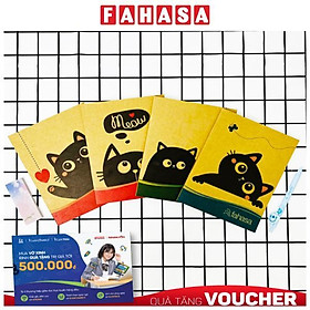 Combo 5 Tập Học Sinh Funny Cats 4 Ô Ly 100 Trang 100gsm - Fahasa 01 (Mẫu Màu Giao Ngẫu Nhiên)