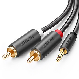 Hình ảnh Cáp Audio 3.5mm to AV hoa sen (RCA) dài 1M Ugreen 10772 - Hàng Chính Hãng