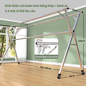 Mua Giàn phơi quần áo gấp gọn - sàn inox trong nhà ban công linh hoạt mở ra và xếp vào