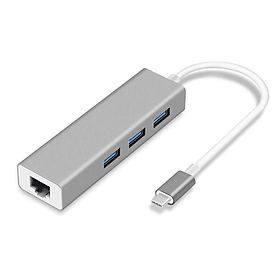 Mua Cáp chuyển USB-C qua 3 cổng USB 3.0 + cổng LAN RJ45 - Thương hiệu OEM