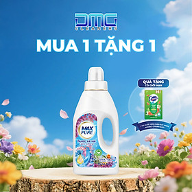 MUA 1 TẶNG 1: Chai 2L nước xả Maxpure hương Thư thái TẶNG 1 túi rửa bát 200ml Hương Chanh Đào