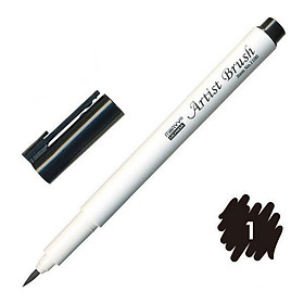 Bút lông đầu cọ viết calligraphy Marvy Artist Brush 1100 - Black (1)