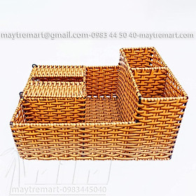 Mua Khay mây nhựa đựng giấy ăn  đũa  muỗng  lọ gia vị  lọ tăm.