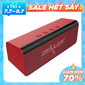 Loa bluetooth Zealot không dây nghe nhạc cực hay, âm thanh chất lượng cao, hỗ trợ kết nối Bluetooth 5.0, thẻ nhớ, USB - Hàng chính hãng