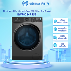 [Miễn phí lắp đặt] Máy giặt cửa trước Electrolux 8kg UltimateCare 500 - EWF8024P5SB - Diệt 99.9% vi khuẩn, giảm dị ứng, giặt sạch sâu, tiết kiệm điện hơn 50% [Hàng Chính Hãng]