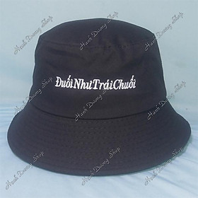 Nón tai bèo mũ bucket vành nhỏ thêu Đuối Như Trái Chuối - Đuối Như Trái Chuối