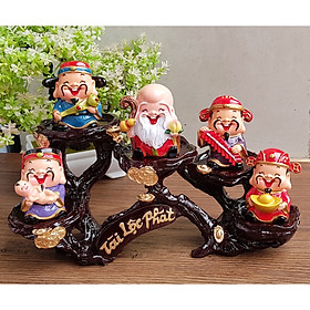 Mua Ngũ Phúc 6cm kèm chân đế ánh vàng Tài Lộc Phát thuần Việt cao cấp