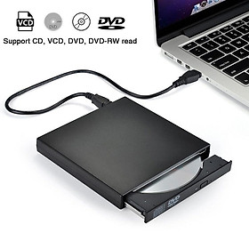 Hình ảnh Ổ đĩa dvd rời cho laptop, desktop, máy tính bàn, ổ đĩa quang dvd rw gắn ngoài qua cổng USB hỗ trợ đọc, ghi đĩa dvd, cd không kén đĩa.