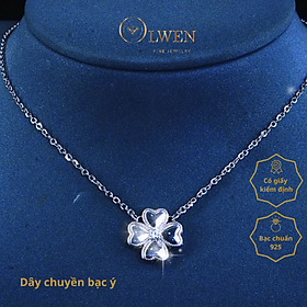 Dây chuyền bạc ý hoa 4 cánh đơn giản, phong cách Hàn Quốc, nhẹ nhàng, thanh lịch, phù hợp đi học, đi chơi, đi làm - 58238.2