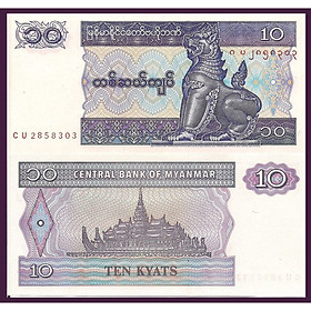 Tờ tiền con Lân Myanmar bộ Tứ linh sưu tầm