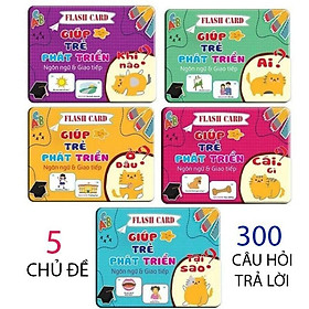 Bộ Thẻ Học Phát Triển Ngôn Ngữ Và Giao Tiếp Cho Bé- 300 Flashcard Câu Hỏi Và Trả Lời