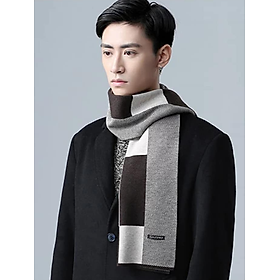 Khăn choàng nam cao cấp thời trang Hàn Quốc màu nâu dn19121516