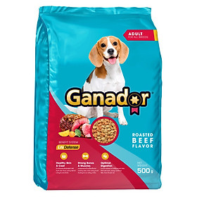 Combo 5 Gói Thức Ăn Hạt Cho Chó Lớn Vị Thịt Bò Ganador Adult Roasted Beef Gói 400g - YonaPetshop