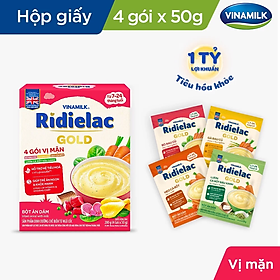 COMBO 2 HỘP BỘT ĂN DẶM RIDIELAC GOLD 4 VỊ MẶN - HỘP GIẤY 200G