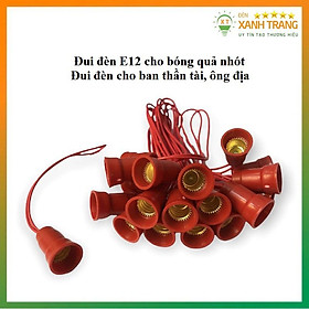 Mua Đui đèn quả nhót E12  đui bóng đèn trái ớt thờ ban thần tài  ông thần địa (giá 1 chiếc)