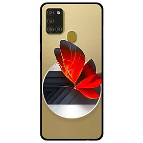 Ốp lưng dành cho Samsung Galaxy A21s mẫu Vòng Tròn Bướm Đỏ