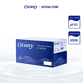 Thùng 24 chai nước ion kiềm Ocany chai 600ml