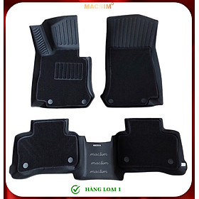 Thảm lót sàn ô tô 2 lớp cao cấp dành cho xe Mercedes Benz GLC 2016+ (sd) nhãn hiệu Macsim chất liệu TPE màu đen