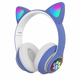 Mua Tai Nghe Mèo Bluetooth  Có Đèn LED Headphone - Tai Mèo Bluetooth Không Dây Dễ Thương Có Mic Hỗ Trợ Điều Chỉnh Âm Lượng - Tai Nghe Bluetooth Chụp Tai Không Dây