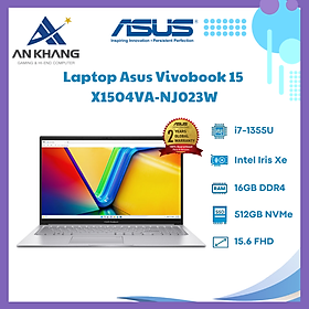 Mua Laptop Asus Vivobook 15 X1504VA NJ023W | CPU i7-1355U | RAM 16GB LPDDR4 | SSD 512GB PCIe | VGA Onboard | 15.6 FHD IPS | Win11 - Hàng Chính Hãng - Bảo Hành 24 Tháng
