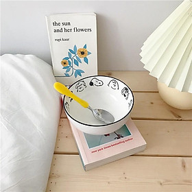 Bát sứ tráng men hoạt hình Shin Snoopy Maruko phong cách Nhật Bản
