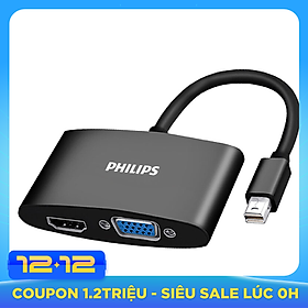 Hub Chuyển Đổi Từ Cổng Mini-DisplayPort Thunderbolt sang HDMI và VGA Philips - Hàng Chính Hãng