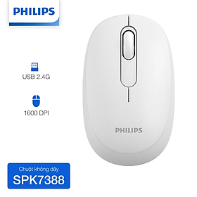 Chuột không dây Philips SPK7388 - Hàng Chính Hãng - Màu trắng