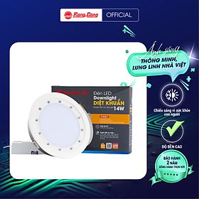 Đèn led âm trần diệt khuẩn downlight uv rạng đông model: at21.uv 135/14w ánh sáng trắng hoặc vàng