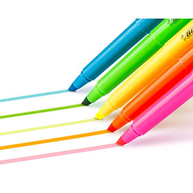 Bút dạ quang Bút BIC Brite Liner Highlighter, 1 cây bút, 5 màu