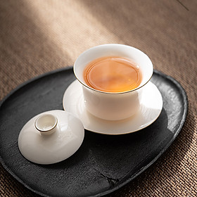 Mua Chén Khải tiềm pha trà bằng sứ trắng Bạch Định thấu quang 170 ml