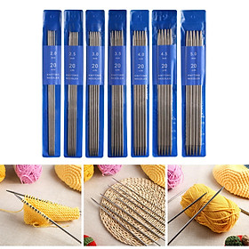 35x Single Pointed Knitting  Straight  Weaving DIY 2.0mm/2.5mm/3.0mm/3.5mm/4.0mm/4.5mm/5.0mm Needlework Sewing Yarn Accessories