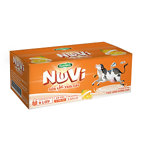 Thùng 24 túi nuvi sữa lắc trái cây hương cam túi nuvi power 110 ml tu.nct110ti nutifood