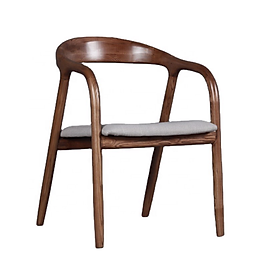 Ghế ăn gỗ Neva Tundo có tay ghế mặt nệm kích thước 54 x 58 x 78cm
