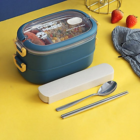Mua Hộp Cơm Giữ Nhiệt INOX304 Màu Sắc Hiện Đại Kèm Muỗng Đũa INOX