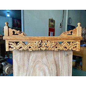 Mua Bàn thờ treo tường chạm Rồng ngang 60cm - Gỗ Gõ Đỏ