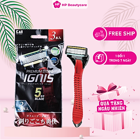 Dao cạo râu thân nhựa 5 lưỡi kép kai ignix travel 0638-ga0017x4