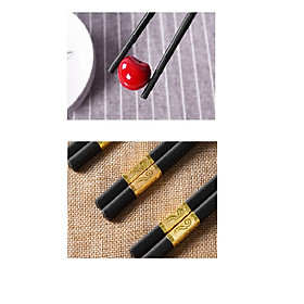 Mua Hộp 10 đôi đũa mạ vàng sang trọng  quý phái  dài 27cm - Hàng nhập khẩu