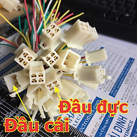 Dây header 2.8mm jack xe máy đầu ĐỰC/CÁI/ĐỰC+CÁI 4P, bấm sẵn dây kde3220