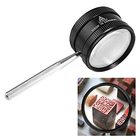 Magnifying Glass 35X Handheld Reading Magnifier Non-Slip Handle for Reading