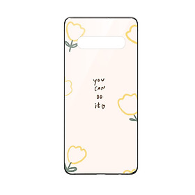 Ốp lưng CƯỜNG LỰC VIỀN ĐEN cho Samsung Galaxy S10 YOU CAN DO IT - Hàng chính hãng