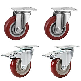 Mua Combo 4 bánh xe đẩy hàng chịu lực cao - 2 bánh xoay và 2 bánh xoay có khóa