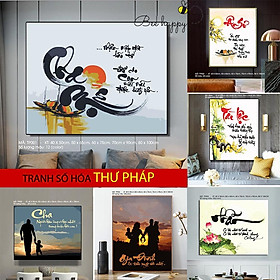 Mua Tranh Số Hóa Thư Pháp Tuyển Chọn Vô Cùng Ý Nghĩa BEE HAPPY Hàng Có Sẵn