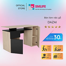 Mua Bàn làm việc  bàn học gỗ hiện đại SMLIFE Dazai  | Gỗ MDF dày 17mm chống ẩm | D120xR55xC75cm